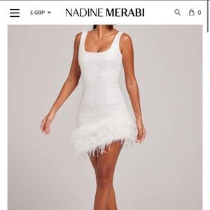 Nadine Merabi Evie White Wedding Mini Dress